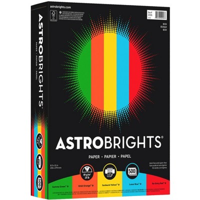 Astrobrights Colored Paper, 8-1/2 x 11 Inches, Eco Assortment, pk of 500