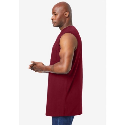 KingSize Shrink-Less Longer-Length Lightweight Muscle Pocket Tee