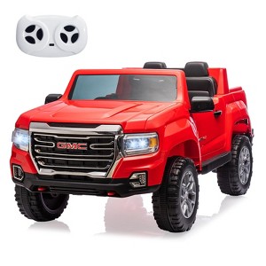 2-Seater Ride On Truck Car, 24V 7AH Licensed GMC Battery Powered Electric Vehicle with Remote Control - 1 of 4