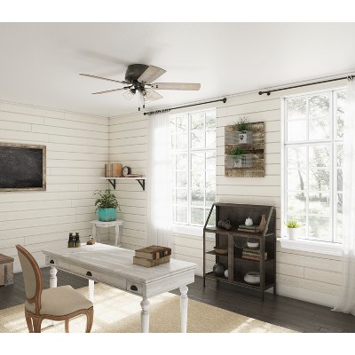 Noble Bronze 52" Low Profile Ceiling Fan with Light Kit