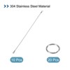 Unique Bargains Stainless Steel Retractable Thin Lanyard Cables with Key Rings 10 Pcs - 3 of 4