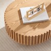 Lyngins Modern Handcraft Drum Coffee Table, Ellipse Coffee Table for Living Room, 43.7" Multi-Functional Living Room Table & Center Table - 4 of 4