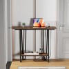 VECELO Couch Side & Console Table with 2 Outlets, 2 USB Ports and Extra Long 9.8 Feet Power Code, Sofa Behind - 4 of 4