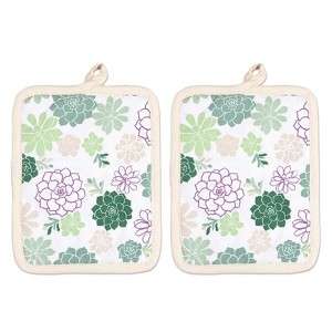 MU Kitchen Designer Potholder, Set of 2, Succulents - 1 of 1