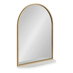 Kate and Laurel Schuyler Arch Wall Mirror with Shelf, 20x28, White - 1 of 4