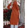 Essential Solid Open Front Maxi Long Knitted Cardigan Sweater for Women - 3 of 4
