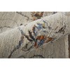 HomeRoots 3' X 5' Ivory Blue And Burnt Orange Floral Distressed Area Rug With Fringe - 4 of 4
