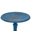 Sunnydaze Art Deco Sunburst Cast Aluminum Metal Bird Bath - Blue Patina - 14" - image 4 of 4