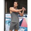Clearlove Men's Athletic Tracksuit Set Sleeveless Hooded Tanks Tops Sweatsuit 2 Piece Casual Sports Shorts Set - 2 of 4