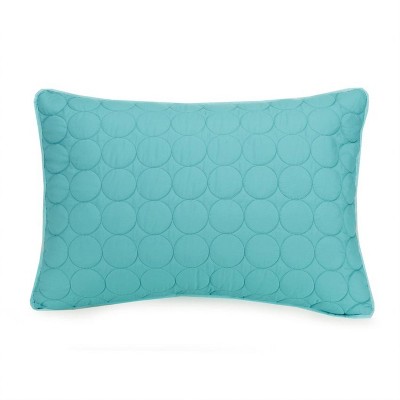Aqua Blue Twin Reversible Microfiber Kids Quilt Set