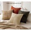 LISM 18x18 Inch Boho Decorative Pillowcases,Corduroy Striped Throw Pillow Covers Set of 4 - 4 of 4