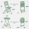 Best Choice Products 3-Piece Acacia Wood Bistro Set, Folding Patio Furniture w/ 2 Chairs, Table - 2 of 4