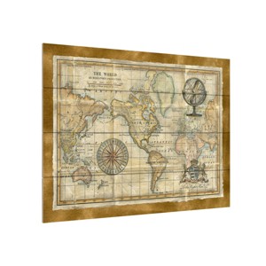 Vision Studio 'Antique World Map Framed' Canvas Art - 1 of 4