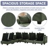 114" U-Shaped Corduroy Sectional Sofa with Storage Ottoman, 6 Seats - 2 of 4