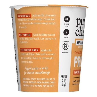 purely elizabeth. Cinnamon Roll Protein Oatmeal Cup - 2oz