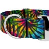 Country Brook Petz 1 1/2 Inch Premium Tie Dye Stripes Dog Collar - 4 of 4