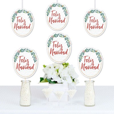 Big Dot of Happiness Feliz Navidad - Decorations DIY Holiday and Spanish Christmas Party Essentials - Set of 20