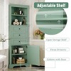 VASIP Triangle Tall Cabinet with 3 Drawers and Adjustable Shelves for Bathroom, Kitchen or Living Room, MDF Board with Painted Finish - 2 of 4