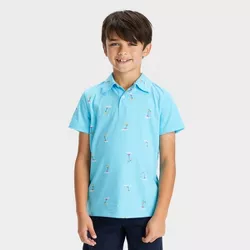 Boys' Short Sleeve Printed Polo Shirt - Cat & Jack™