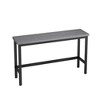 PAGED Pub Table Set of 4, 3 PU Leather Counter and Bar Stools, 1 Long Dining Table with Drawers and Outlets for Kitchen, Dining Room - 3 of 4