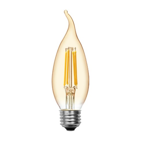 Ge 4w 40w Equivalent Led Decorative Light Bulb Amber Glass Warm Candle Light  : Target