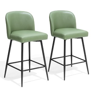 Pellebant 2pc High-grade Swivel Indoor Bar Stool with Metal Footrest - 1 of 4