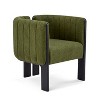ORRD Modern Dining Chairs Set of 2 (Beige Fabric, Natural Rubber Wood, 225lbs) - 3 of 4