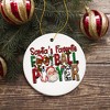 Santa’s Favorite Football Player Festive Plaid Christmas Ornament| OrnamentallyYou - 4 of 4