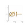 Black Bow Jewelry 14k Yellow Gold Tampa Bay Lightning NHL Stud Earrings - 2 of 3