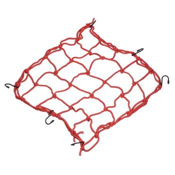 Unique Bargains Travel Camping Extendable Rubber Rope Cover Motorcycle Cargo Luggage Debris Tie-Down Net with 6 Hooks 1 Pc