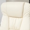 Faux Leather Swivel Reclining Chair with Ottoman, High Back and Upholstered Wrapped Base - 3 of 4