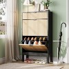 Acekool Shoe Storage Organizer with 2 Flip Drawers & Small Drawer, Slim Entryway Cabinet with Fluted Doors - 3 of 4