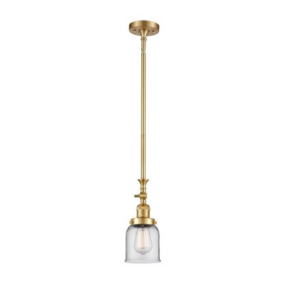 Bell - 1 Light Stem Hung Tiltable Mini Pendant In Industrial Style-14 Inches Tall and 5 Inches Wide