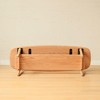 CAVINAS 2-Tier Oak Solid Wood Coffee Table with Storage Shelf,Simple Rectangular Tea Table,Center Table for Living Room,47" - 3 of 4