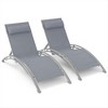 SKRAN Outdoor Patio Recliner Chairs Lounge with Adjustable Backrest and Removable Pillow for Indoor,Outdoor - 4 of 4