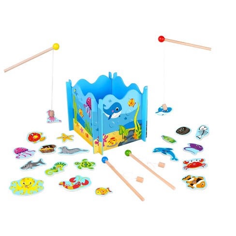 Toysters Wooden Fishing Toy Game For Toddlers Fun Puzzle Board