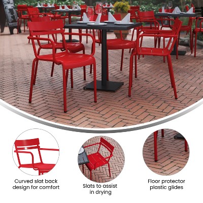 Nash Red Steel Indoor-Outdoor Stackable Dining Chairs, Set of 2