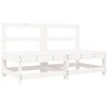 VidaXL Middle Sofas with Cushions 2 pcs White Solid Wood Pine - 3 of 4