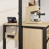 42'' Sliding Barn Door Kitchen Island with Storage, Multi-Functional Dining and Living Room Cabinet - 4 of 4