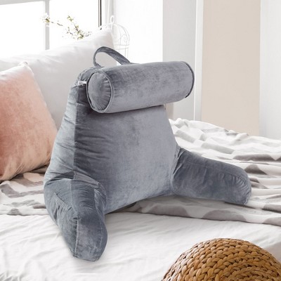 Cheer Collection Extra Large TV and Reading Backrest Pillow with Detachable Bolster and Washable Cover