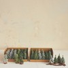Storied Home 24-Piece Round Faux Evergreen Trees with Natural Wood Slice Bases, Ice Finish - 2 of 2