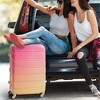 FURNIinspire Bag And Luggage Sets 3 Piece Gradient Color Expandable Suitcase With Spinner Wheels And TSA Lock, Pink And Yellow, 20" 24" 28" - 2 of 3