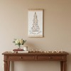 HomeRoots 19" X 10" Natural And White Wood Christmas Tree Hanging Wall Decor - 2 of 4