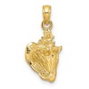 Black Bow Jewelry 14k Yellow Gold 3D Enameled Conch Shell Pendant - 3 of 4