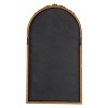 HomeRoots 42" Brown Crowned Top Antiqued Glass Arch Framed Accent Mirror - 4 of 4