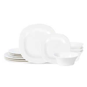 Stone Lain Quadro 12-Piece Dinnerware Set Porcelain, Service for 4, White - 1 of 4