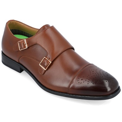 Vance Co. Mens Atticus Double Monk Strap Dress Shoe