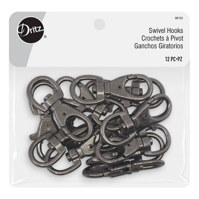 Craft County Black Tangle Resistant 360 Degree Swivel Snap Hooks – 5, 10,  and 20 Pack Sizes