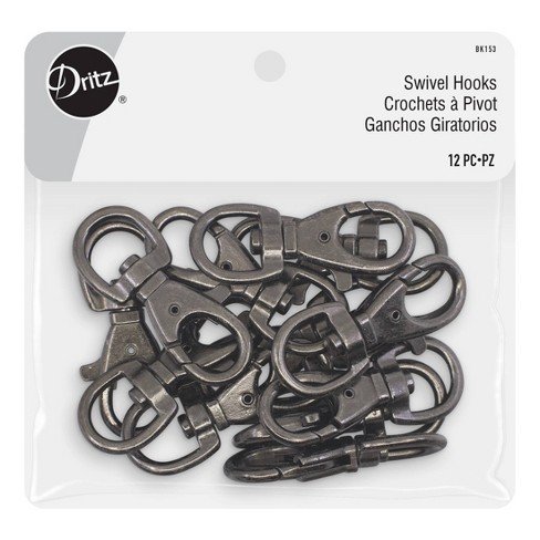 Craft County Black Tangle Resistant 360 Degree Swivel Snap Hooks 5, 10, and 20 Pack Sizes