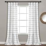 Home Boutique Ombre Stripe Yarn Dyed Cotton Window Curtain Panels Gray/Multi 40X95 Set